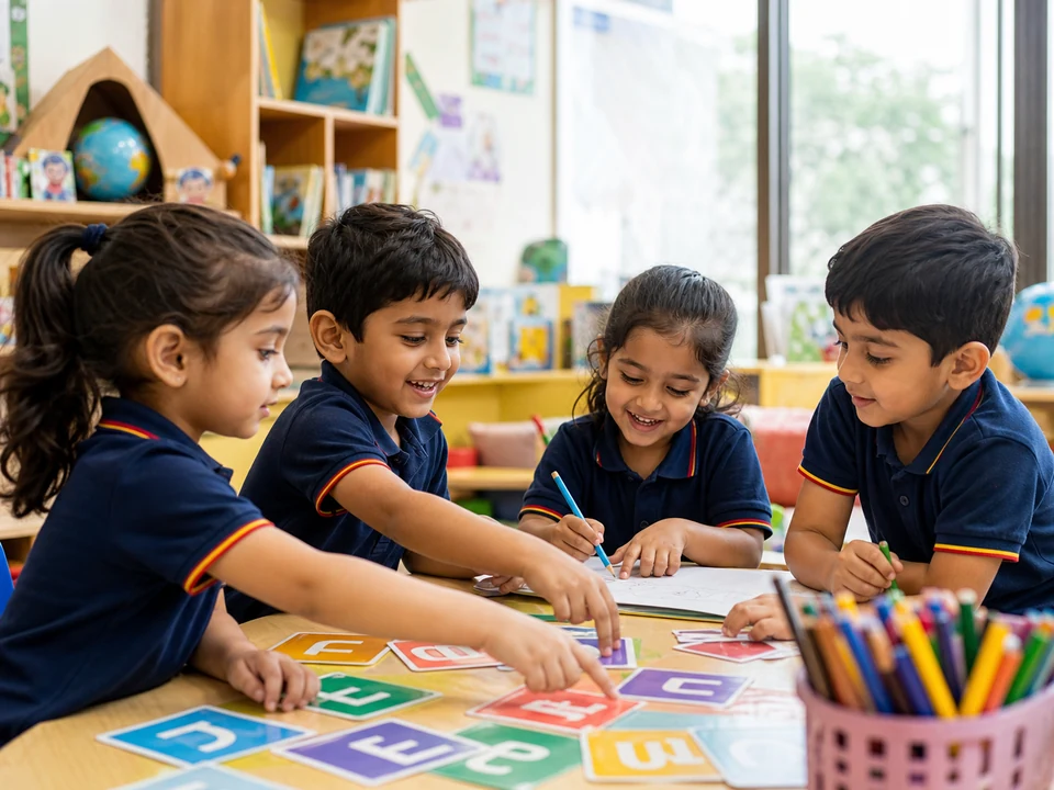 Kindergarten students at American School of A.I.
