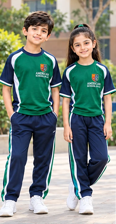 Grade 1 - 2 Green & Navy PE uniform